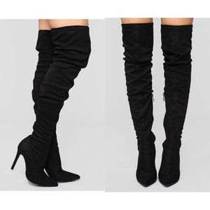 Thigh high heel boots